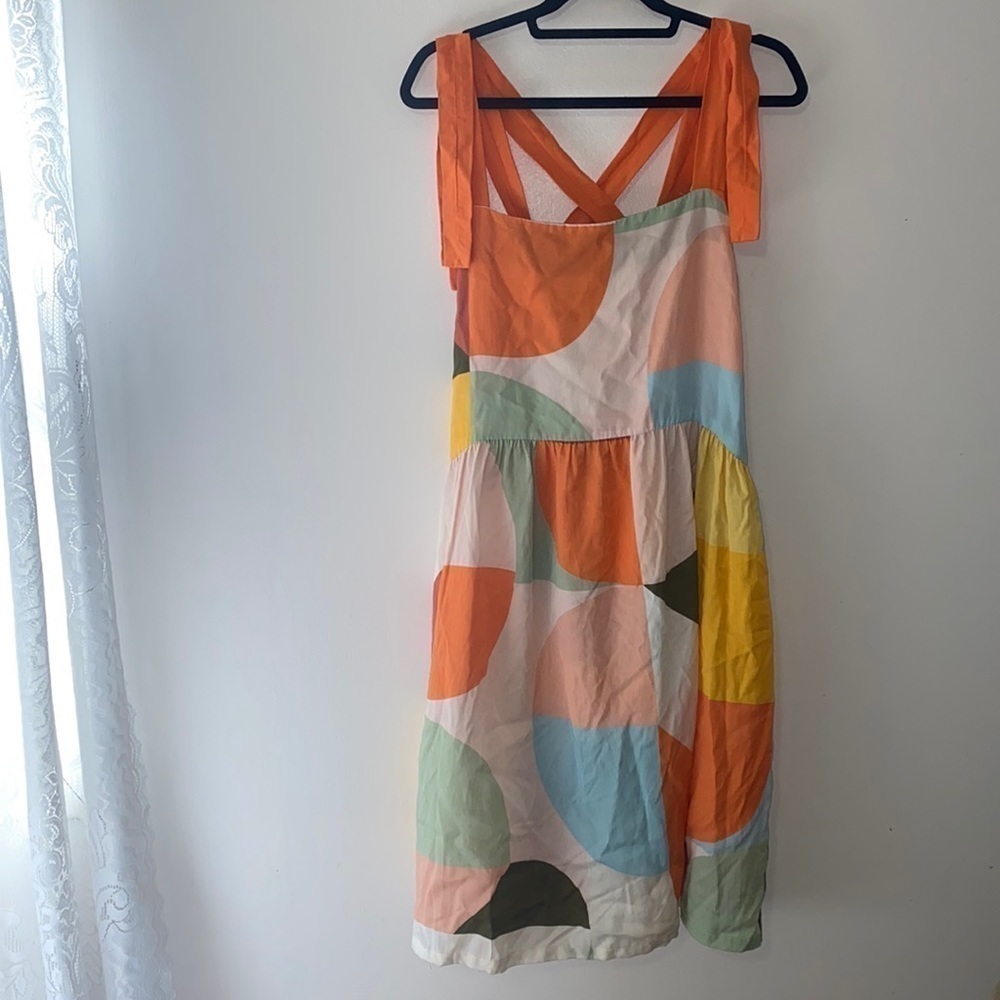 Motoreta Spain Abstract Multicolor Flowy Viscose Dress